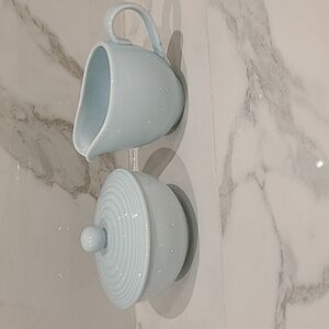 Royal Doulton Light Blue Sugar Bowl and Creamer Set